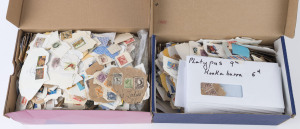 AUSTRALIA: General & Miscellaneous: PRE-DECIMAL & DECIMAL ACCUMULATION: mostly on-paper in two large shoeboxes. Huge quantity to work through with KGVI & QEII pre-decimals plus 1960s-80s era decimals, also KGVI issues in envelopes plus some low denomination Stamp Duty issues. Huge quantity to work through and sure to be postmark interest. (many 1000s)