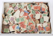AUSTRALIA: KGV Heads - Collections & Accumulations: KGV Heads: Accumulation in MacBook Air Laptop box with on-paper accumulation from &frac12;d to 3d including 1d Reds. Potential for varieties, shades and postmarks (Victoria & Western Australia appear to predomi