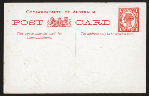 QUEENSLAND: POSTAL CARDS - GREAT WHITE FLEET: (H&G #16) 1d red Fleet Card, unused. Only 5760 issued.