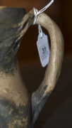 MERRIC BOYD pottery jug with windswept branch handle and painted decoration, incised "Merric Boyd, 1930", 16.5cm high, 17cm wide - 8