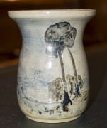 MERRIC BOYD pottery vase with sgraffito and painted landscape decoration, incised "Merric Boyd, Australia, 1928", 17.5cm high, 14.5cm wide - 3