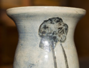 MERRIC BOYD pottery vase with sgraffito and painted landscape decoration, incised "Merric Boyd, Australia, 1928", 17.5cm high, 14.5cm wide - 5