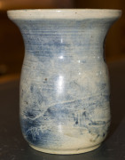 MERRIC BOYD pottery vase with sgraffito and painted landscape decoration, incised "Merric Boyd, Australia, 1928", 17.5cm high, 14.5cm wide - 7