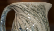 MERRIC BOYD wind-swept tree pottery jug, incised "Merric Boyd, Gum Tree From Australia, 1939", ​15cm high, 15cm wide - 11