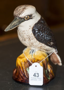 GRACE SECCOMBE pottery kookaburra statue, incised "Grace Seccombe", 16cm high - 4