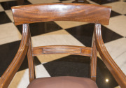 A fine Colonial carver chair, cedar with later brown leather upholstery, New South Wales origin, circa 1835, 51cm across the arms - 3