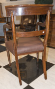 A fine Colonial carver chair, cedar with later brown leather upholstery, New South Wales origin, circa 1835, 51cm across the arms - 5