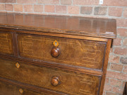 A stunning and early Colonial chest of drawers, full cedar construction with rare Greek key inlay top and drawer fronts, plus inlaid wooden escutcheons. Sydney, New South Wales origin, circa 1825. This piece is obviously a Sheraton inspired design with th - 4