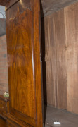 An early Colonial Gentleman's linen press on chest, full cedar construction with shield doors and cock beaded drawers, Tasmanian origin, circa 1840, (missing slides), 224cm high, 140cm wide, 62cm deep - 5