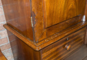 An early Colonial Gentleman's linen press on chest, full cedar construction with shield doors and cock beaded drawers, Tasmanian origin, circa 1840, (missing slides), 224cm high, 140cm wide, 62cm deep - 6