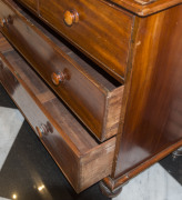 An early Colonial Gentleman's linen press on chest, full cedar construction with shield doors and cock beaded drawers, Tasmanian origin, circa 1840, (missing slides), 224cm high, 140cm wide, 62cm deep - 8