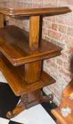 An antique cedar telescopic dumbwaiter, circa 1860s, Sydney origin, 115cm high (when fully extended), 122cm wide, 54cm deep. - 5