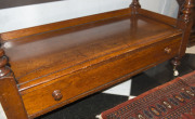 An antique Australian cedar dumbwaiter with ring turned columns and single drawer, circa 1850, 130cm high, 106cm wide, 50cm deep - 6