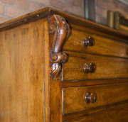 An impressive Colonial solicitors chest comprising of ten single drawers and three double depth drawers with compartments and carved corbels, Australian cedar with Baltic pine secondaries, Melbourne origin, circa 1870, 187cm high, 88cm wide, 82cm deep - 4
