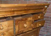 An impressive huon pine chest of 8 drawers with full length carved corbels, Melbourne, Victorian origin, circa 1885, ​144cm high, 121cm wide, 59cm deep - 5