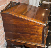 An antique Australian lectern desk, carved and turned blackwood, Melbourne, Victoria origin, 19th century, 122cm high, 65cm wide, 68cm deep - 4