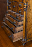 A fine Australian antique apprentice chest of nine drawers with full turned columns and feet, kauri pine, circa 1870, 46cm high, 37cm wide, 26cm deep - 7