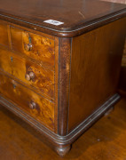 An antique Australian apprentice chest of four drawers, birdseye huon pine and cedar with kauri pine secondary timbers, circa 1875, 35cm high, 39cm wide, 28cm deep - 5