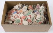 AUSTRALIA: KGV Heads - Collections & Accumulations: KGV Heads: On-paper accumulation in a deep well-filled shoebox with values from &frac12;d to 3d including 1d Reds. Potential for varieties, shades and postmarks (Victoria & Western Australia seem to predominate