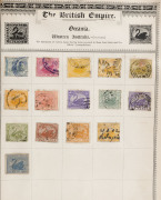 WORLD - General & Miscellaneous Lots: WORLD ARRAY IN HINTON "EMPIRE" ALBUM and Rapkin "Movaleaf" albums & in two stockbooks, with Australia incl. Roos & KGV Heads, few Australian Colonies, GB with two aged 1d Blacks (one with 4 margins), Canada, New Zeala - 2