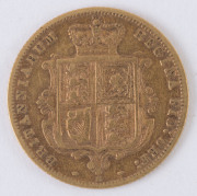 Coins - Australia: Half Sovereigns: QUEEN VICTORIA YOUNG HEAD: 1884(M), mintage 48,000. Fine. - 2