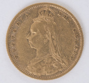 Coins - Australia: Half Sovereigns: QUEEN VICTORIA JUBILEE HEAD/SHIELD: 1893(M), aVF. - 2