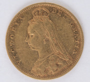 Coins - Australia: Half Sovereigns: QUEEN VICTORIA JUBILEE HEAD/SHIELD: 1893(M), Fine. - 2