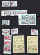 MALAYA: MALAYSIA: 1965 Orchid issues, array on Hagners of various States (not all) with values from 1c to 20c, many multiples, etc, including misplaced perforations, colour shifts, partial colour omissions, etc, mostly MUH. Well worth inspection. (many - 14