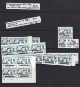 MALAYA: MALAYSIA: 1965 Orchid issues, array on Hagners of various States (not all) with values from 1c to 20c, many multiples, etc, including misplaced perforations, colour shifts, partial colour omissions, etc, mostly MUH. Well worth inspection. (many - 17