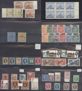REST OF THE WORLD - General & Miscellaneous Lots: ODD MIXTURE on stock cards including West Germany 1953 Munich Exhibition set, 1953 IFRABA, 1954 Charity set; Saar 1947-48 Flood Relief set to 25Fr, 1950 Stamp Day; Berlin 1949 Surcharges (Mi.64-67); some G.B. incl. KGVI defins to 1/-, QEII to 1/-; Sierra Leone KGV 2/- & 5/- SPECIMEN Opts; various Papua Lakatois, etc. Mixed condition.