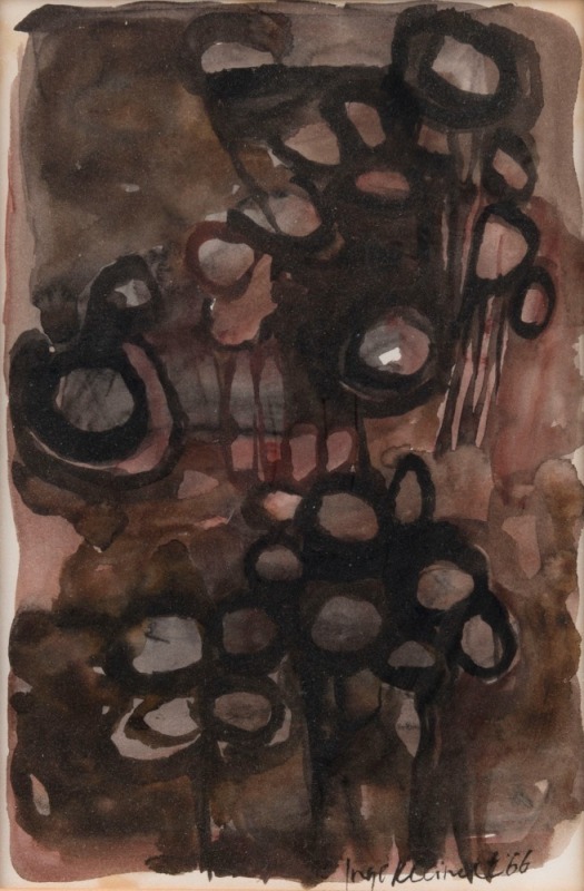 INGO KLEINERT (b.1941), Here there is no lush beauty, watercolour, signed and dated '66 lower right, 30 x 20cm.