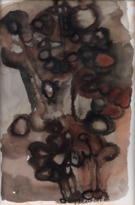 INGO KLEINERT (b.1941), Not the antithesis of growth watercolour, signed and dated '66 lower right, 34 x 22cm.