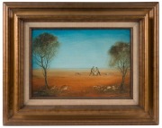 KEVIN CHARLES (PRO) HART (1928 - 2006) Drought, oil on canvas, signed at base, 25.5 x 36cm. - 2