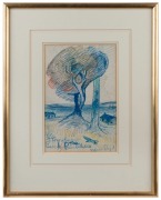 WILLIAM MERRIC (MERRIC) BOYD (1888 - 1959), Ti Tree Beach Possibilities, pencil and crayon on paper, titled lower left., signed lower right, 27 x 18cm - 2