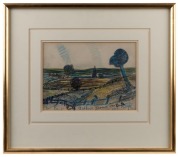 WILLIAM MERRIC (MERRIC) BOYD (1888 - 1959), Outlook down the Bay, pencil and crayon on paper, signed and dated 1951 lower right, 18 x 24.5cm. - 2