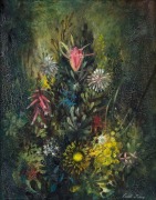 PAUL OSBORNE JONES (1921 - 97), Australian flowers, oil on board, signed lower right, 25 x 20cm.