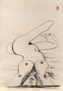 BRETT WHITELEY (1939 - 92) Towards Sculpture 2, 1977 Lithograph, edition: Artist's Proof 1/5, signed lower right, numbered lower left AP 2 1/5, stamped upper right with artist's monogram, 91 x 63.5 cm (sheet). While the suite of eight lithographs was cre