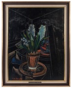 LeROY LEVESON LAURENT (Roy) De MAISTRE (1894 -1968) Hyacinths, oil on board, signed lower left, 79 x 60.5cm. de Maistre returned to this still life composition, creating an almost identical but slightly smaller version on canvas. This example bears his o - 2