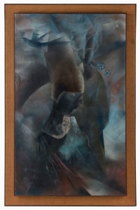 BRYANT McDIVEN (1923 - 2015) Blue Bird No.8, oil on board, 91 x 50.5cm.
