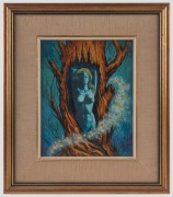 FAYE HAYWARD (b.1927), Untitled (Tree spirit), acrylics on board, signed lower right, 25 x 21cm. - 2