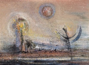 ALLEN DAVID (1926 - 2014), The Shadow & the Bird, oil on board, signed and dated '65 verso, 90 x 120cm.