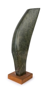 HENRY MUNYARADZI (Shona-Zimbabwe, 1931 - 98), Head, stone sculpture on timber base, incised "HENRY" to base, overall height 60cm.