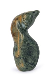 CLAUD NYANHONGO (Shona-Zimbabwe, b.1934) Monkey, stone sculpture, engraved "Claud Nyanhongo" to base, height 34cm. Nyanhongo was born in 1934 in Nyanga, Zimbabwe. He started sculpting together with Conrad Nyagwande in 1964 and for a while mainly sculpted curios for the tourist market. In 1980, he moved to Harare and worked with Moses Masaya, who convinced him to create more original works.