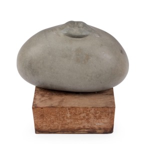 JOEL ELENBERG (1948 - 80) Kiss, stone sculpture on wooden base, height 28cm (with base: 43cm), width: 42cm. Provenance: Acquired directly from the artist.