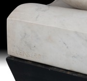 JOEL ELENBERG (1948 - 80) Untitled, marble on marble base, raised on a custom-built steel base, engraved "ELENBERG" on side, height: 62cm, width: 71cm, height of base: 75cm. (overall height: 137cm) - 5