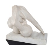 JOEL ELENBERG (1948 - 80) Untitled, marble on marble base, raised on a custom-built steel base, engraved "ELENBERG" on side, height: 62cm, width: 71cm, height of base: 75cm. (overall height: 137cm) - 6