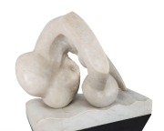 JOEL ELENBERG (1948 - 80) Untitled, marble on marble base, raised on a custom-built steel base, engraved "ELENBERG" on side, height: 62cm, width: 71cm, height of base: 75cm. (overall height: 137cm) - 7