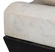 JOEL ELENBERG (1948 - 80) Untitled, marble on marble base, raised on a custom-built steel base, engraved "ELENBERG" on side, height: 62cm, width: 71cm, height of base: 75cm. (overall height: 137cm) - 8