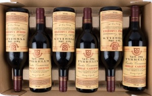 1994 Tyrrell’s Wines Shiraz Cabernet Vat 8, Hunter Valley, New South Wales & Coonawarra, South Australia, (12 bottles).