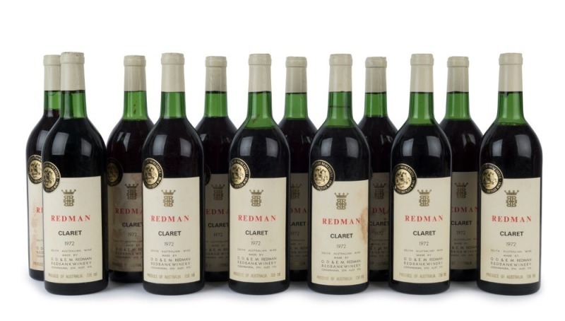 1972 Redman Claret, Coonawarra, South Australia, (12 bottles). 